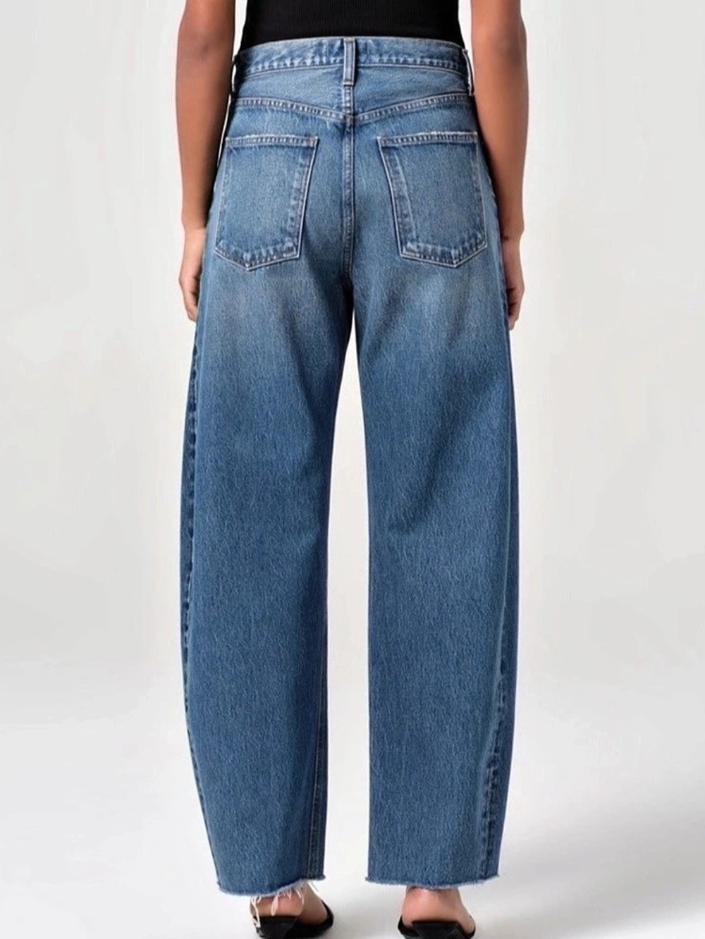 AGOLDE Luna High Rise Curved Taper Jeans Curved Taper Jeans in Blue Waist 28